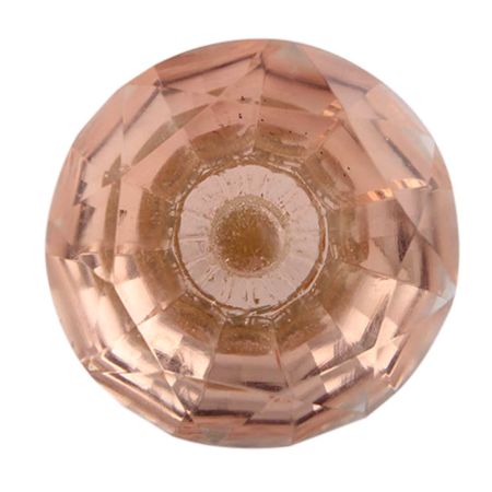 Pink Diamond Shape Big Glass Cabinet Knob